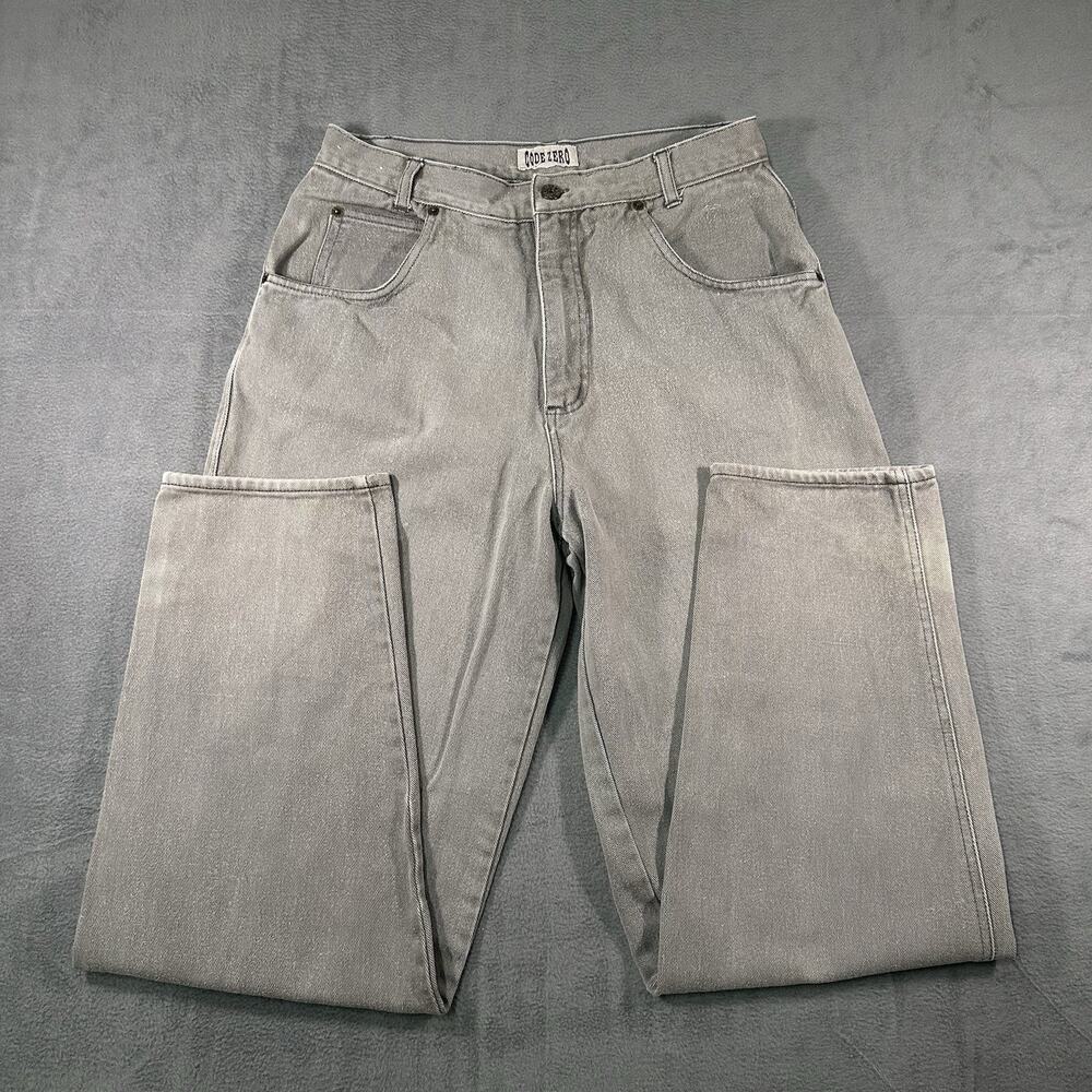 Code Zero Jeans Gray Men’s W32 L31 Straight Leg Cotton Denim Classic Casual